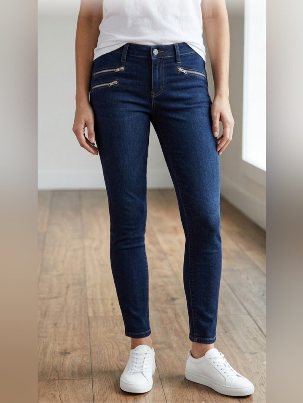 🔥Joes Jeans Dark Blue Skinny Zip-Pocket Women's Jeans Sz 28